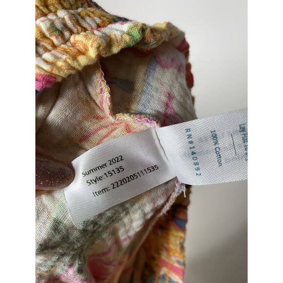 Marine Layer Women's Medium Maxi Skirt Cotton Gauze Floral Tiered Cottage Boho - Picture 6 of 7